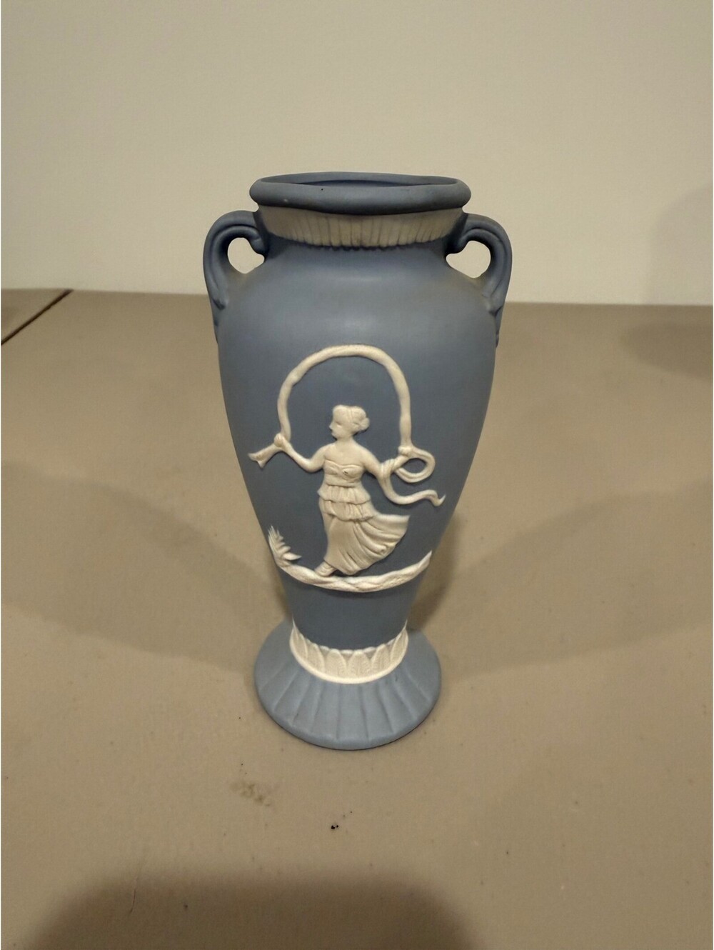 Jasperware Copy Blue and White Vase